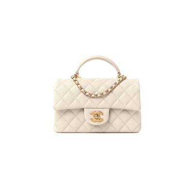 CHANEL MASTER CAVIAR QUILTED MINI TOP HANDLE FLAP AS2431 (20*12*6cm)